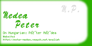 medea peter business card